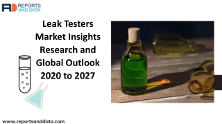 Leak Testers Market 2020 – Revenue Status & Forecast Report 2027