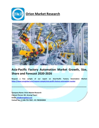 Asia-Pacific Factory Automation Market Research and Forecast 2020-2026