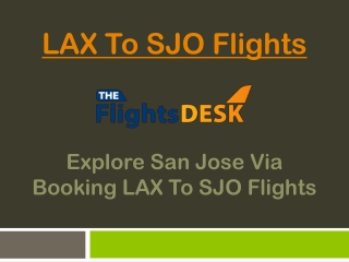 LAX To SJO Flights