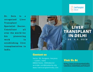 Visit The Best Liver Transplant in Delhi