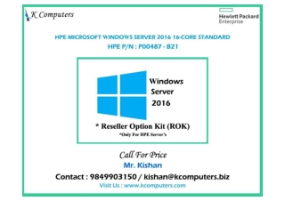 HPE MICROSOFT WINDOWS SERVER 2016 16-CORE STANDARD