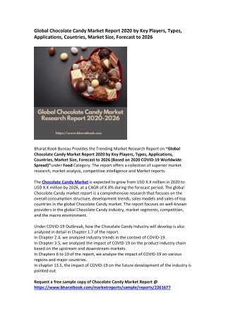 Global Chocolate Candy Market Analysis, Application & Forecast to 2026