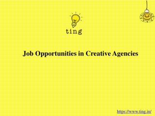Job Opportunities in Creative Agencies