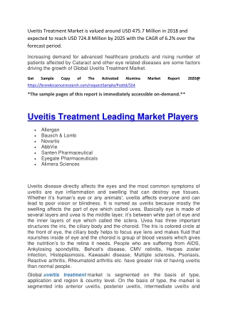 US Trending News: Uveitis Treatment Market Is Expected To Grow with a Healthy CAGR of 6.2%