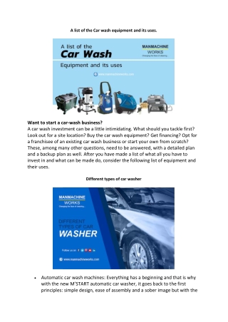 It's time to Bring ease in everyday car cleaning with some efficient Car Washer.