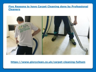 Five Reasons to have Carpet Cleaning done