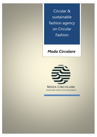 Circular & sustainable fashion agency on Circular Fashion