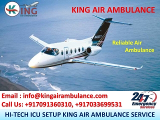 Top-Level ICU Air Ambulance Services in Kolkata and Bangalore by King