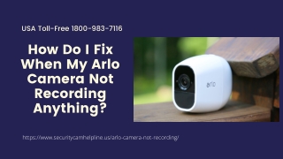 Arlo Camera Not Recording 1-8009837116 Arlo Help Phone Number -Call Anytime