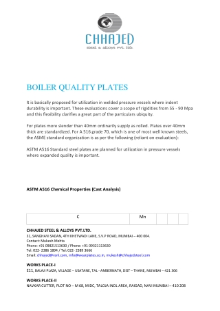 Boiler-Quality-Plates