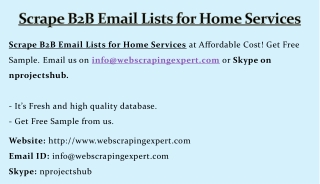 Scrape B2B Email Lists for Home Services