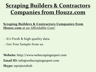 Scraping Builders & Contractors Companies from Houzz.com