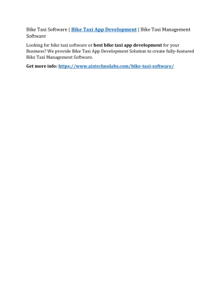 Bike Taxi Software | Bike Taxi App Development | Bike Taxi Management Software