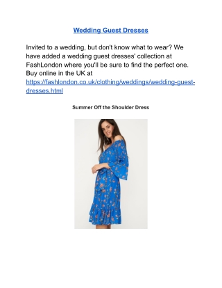 Best Wedding Guest  Dresses UK