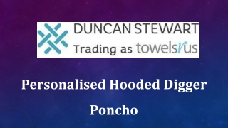 Personalised Hooded Digger Poncho