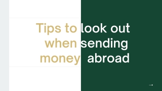 Tips to look out when sending money abroad