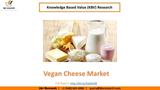 Vegan Cheese Market Size Worth $3.3 Billion By 2026 - KBV Research