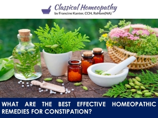 What Are the Best Effective Homeopathic Remedies for Constipation?