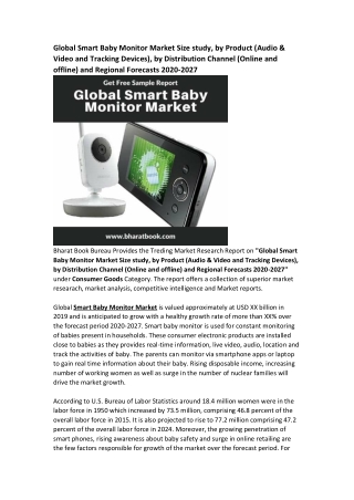 Global Smart Baby Monitor Market Research Report Forecast 2027