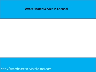 Water Heater Service In Chennai