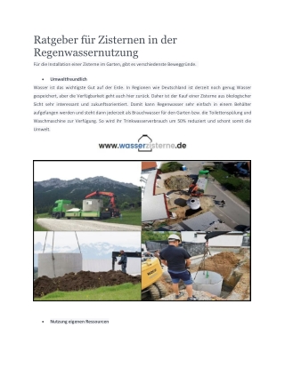 Kaufen Sie einen Regenwassertank zum Bestpreis | wasserzisterne.de