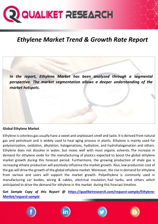 Global Ethylene Market 2020 Analysis and Advancement Outlook