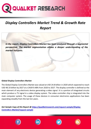 Display Controllers Market 2020 Competitive Insights and Status Outlook