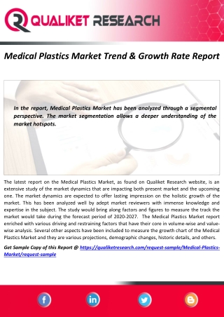 Global Medical Plastics Market 2020 – Impact of COVID-19, Future Growth Analysis and Challenges