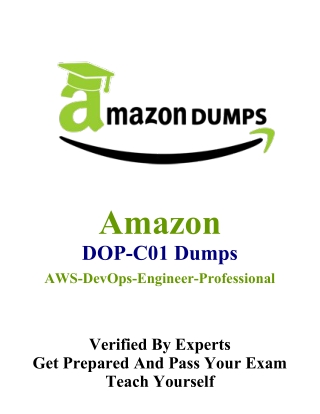 Latest Amazon DOP-C01 Dumps PDF ~ Secret Of Success| Amazondumps.us