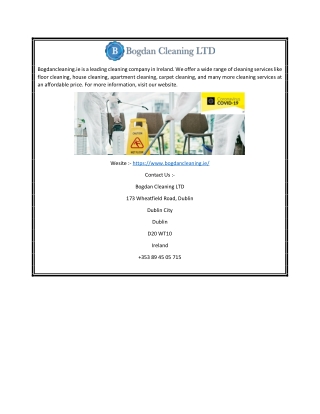 Cleaning Company in Ireland | Bogdancleaning.ie