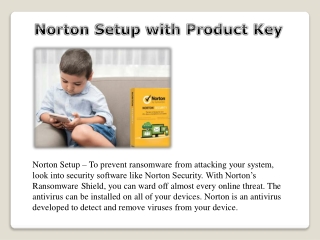 Norton Setup with Product Key