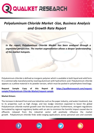 Polyaluminum Chloride Market Size, Growth and Forecast Report to 2027
