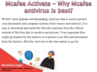 Download Steps of McAfee on Secondary Device