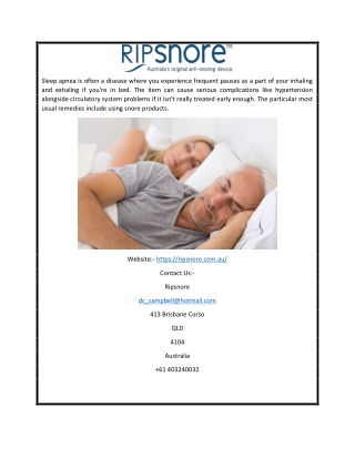 Buy Snoring Mouthpiece Online Australia | Ripsnore