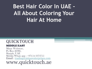 Best Hair Color In UAE – All About Coloring Your Hair At Home