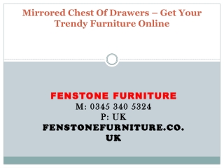 Mirrored Chest Of Drawers – Get Your Trendy Furniture Online