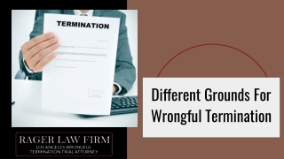 Different Grounds For Wrongful Termination