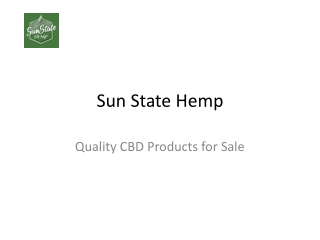 Buy CBD Products online | Sun State Hemp