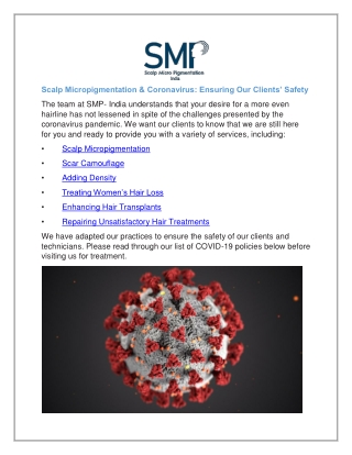 Scalp Micropigmentation & Coronavirus: Ensuring Our Clients’ Safety