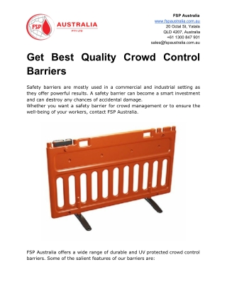 Get Best Quality Crowd Control Barriers