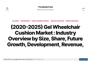Gel Wheelchair Cushion Market