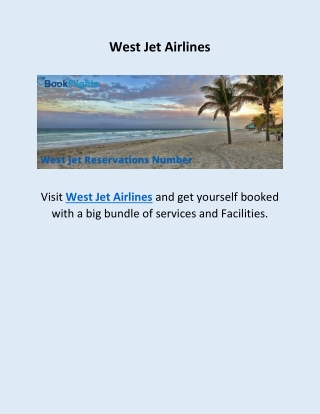 West Jet Airlines