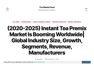 Instant Tea Premix Market