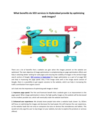 What benefits do SEO services in Hyderabad provide by optimizing web images?