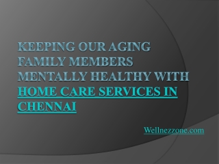 Home Care Services in Chennai