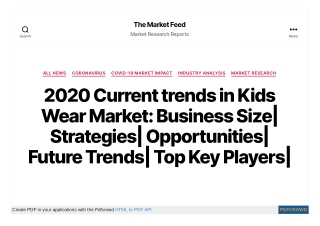 Kids Wear Market