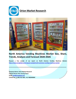 North America Vending Machines Market Research and Forecast 2020-2026