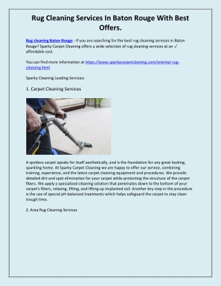 Rug cleaning Baton Rouge