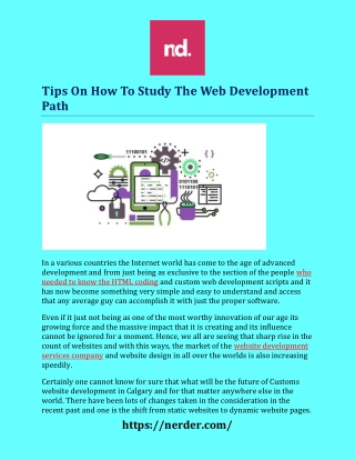 Tips On How To Study The Web Development Path