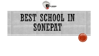 Top Best Schools in Sonepat